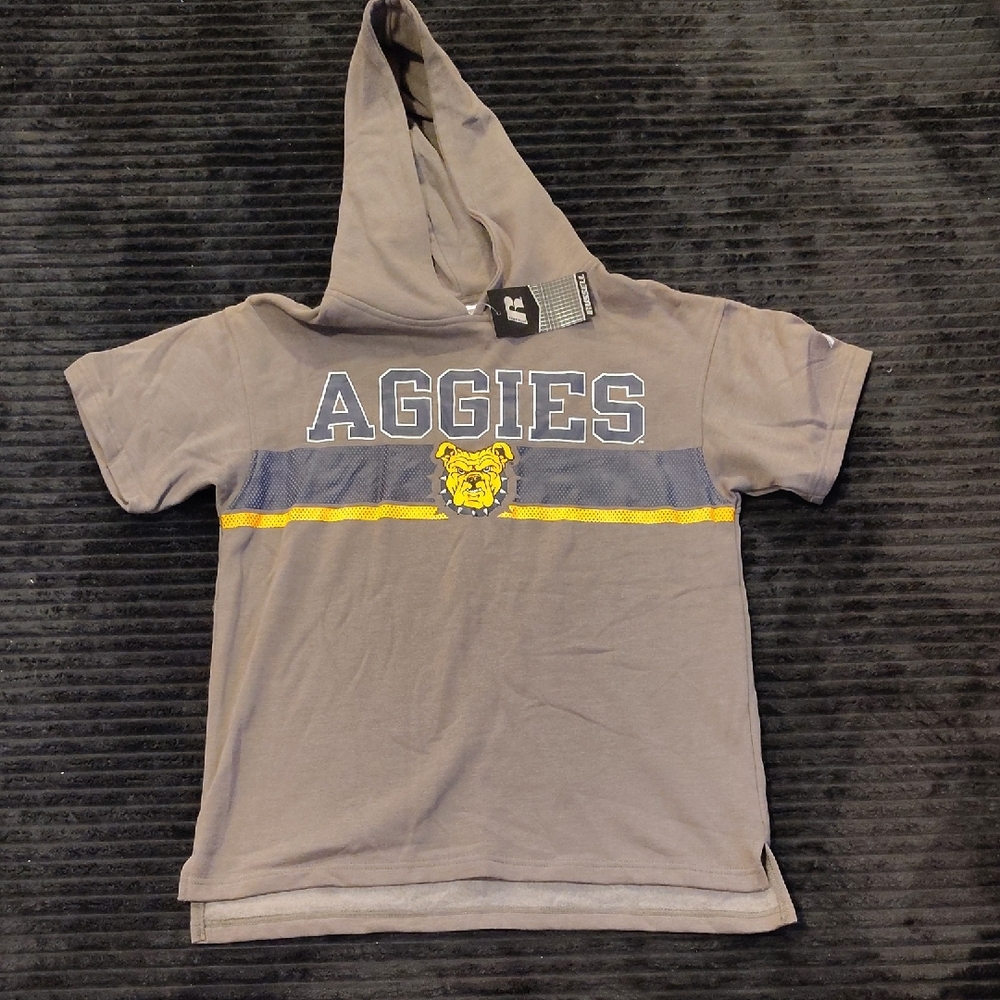 Russell Athletic Gray Aggies Hoodie T-Shirt